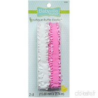 Dritz Babyville Boutique Fold-Over froncé élastique 5/20 3 cm X 6yd-pink et blanc  d'autres  Multicolore en Dritz - B01N047Z2J